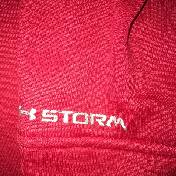 Red Under Armour Zip-Up Sweatshirt - Picture 3 of 3